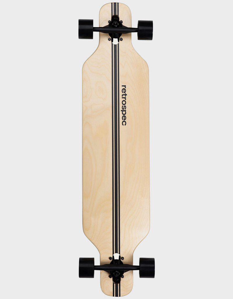RETROSPEC Rift Black Pipeline 41" Drop Through Longboard Skateboard image number 0
