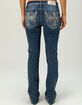 MISS ME Cross Pocket Womens Mid Rise Bootcut Jeans image number 2