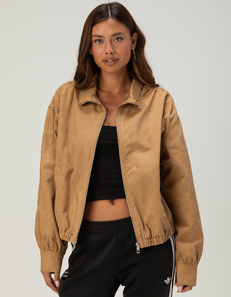 RSQ Womens Oversized Twill Bomber Jacket image number 0