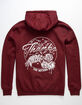 RSQ Thanks For Nothing Burgundy Mens Hoodie image number 1