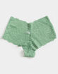 FULL TILT V Lace Sage Cheeky Boyshorts image number 2