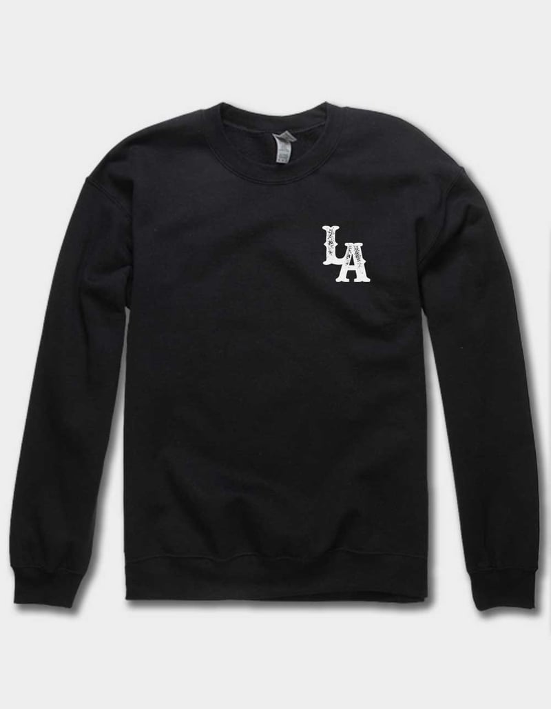 LOS ANGELES Logo Unisex Crewneck Sweatshirt BLACK Tillys