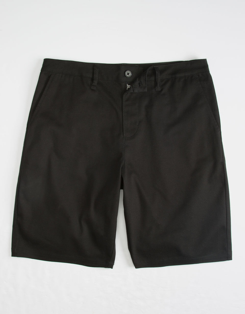 RSQ Long Twill Black Mens Chino Shorts image number 0
