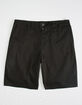 RSQ Long Twill Black Mens Chino Shorts image number 1