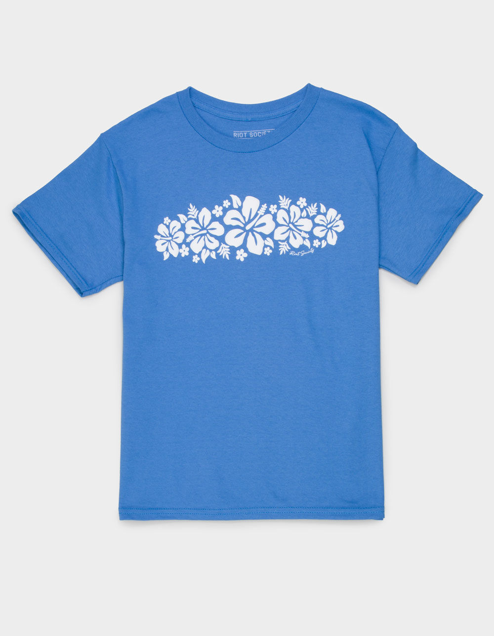 RIOT SOCIETY Flower Puff Girls Boyfriend Tee - BLUE | Tillys