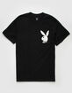 PLAYBOY Logo Repeat Mens Black T-Shirt image number 2