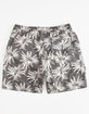 CAPTAIN FIN Lounge Lizard Mens Black & White Volley Shorts image number 2