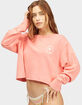BILLABONG x Wrangler Past Time Womens Crop Crew Sweatshirt image number 3