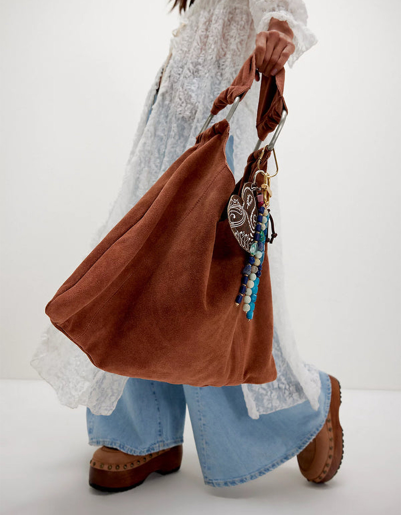 FREE PEOPLE Bobbi Slouch Suede Tote Bag image number 2