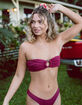 FULL TILT Textured Ring Bandeau Bikini Top image number 1