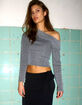 NOISY MAY Lennon Womens Off The Shoulder Sweater image number 2