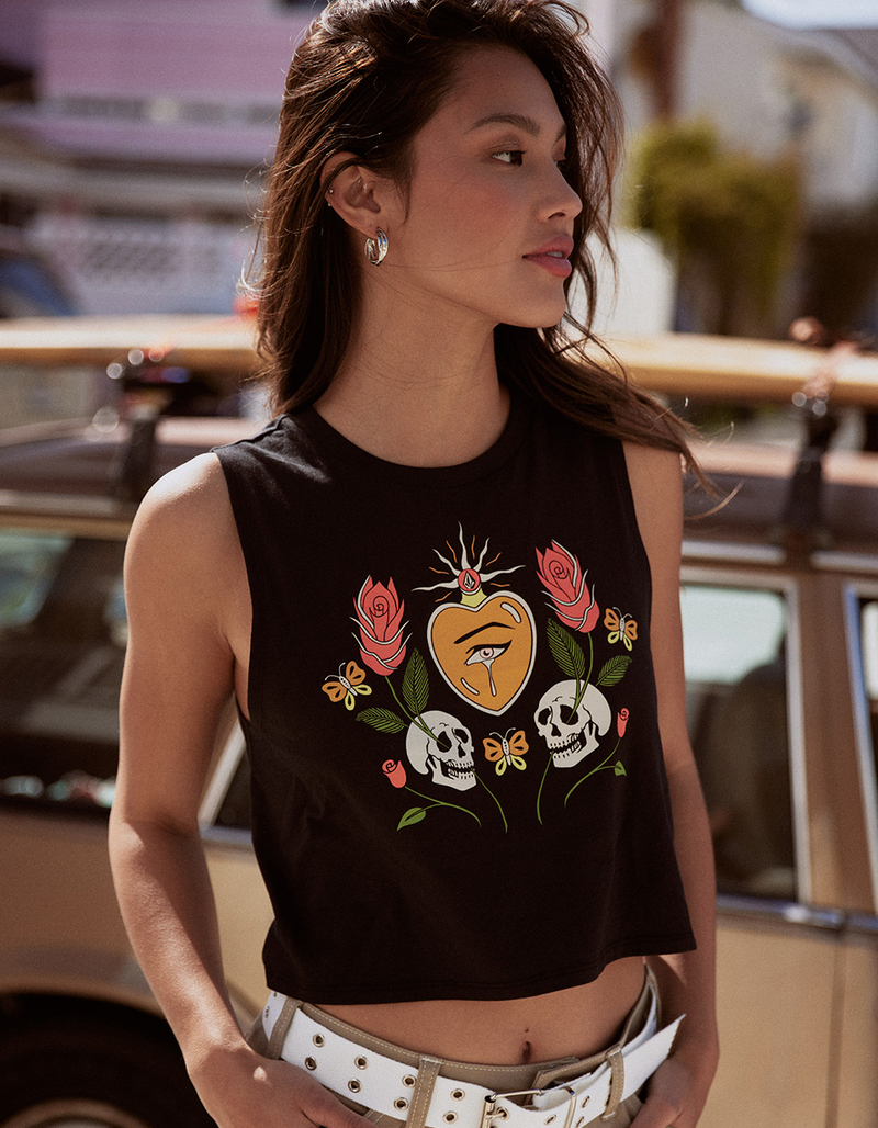 VOLCOM Sand Siesta Womens Crop Tank Top image number 0