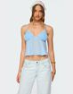 EDIKTED Ruffle Sheer Chiffon Babydoll Tank Top image number 1