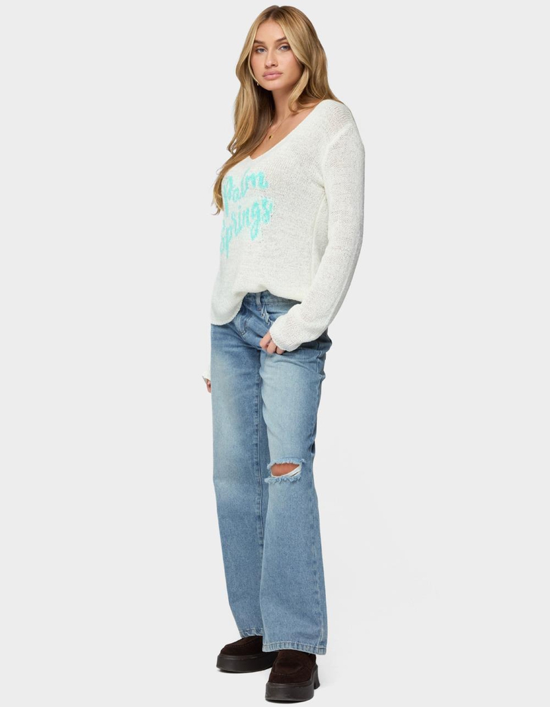 EDIKTED Palm Springs Light Knit Sweater image number 3
