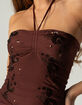 WEST OF MELROSE Womens Sequin Halter Top image number 2