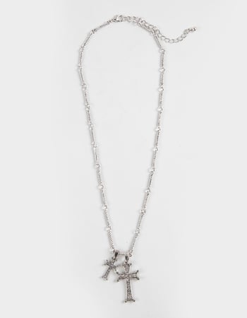 FULL TILT Double Cross Pendant Necklace Primary Image