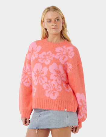 RIP CURL Hibiscus Heat Womens Jacquard Crewneck Sweater Primary Image