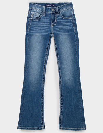 MISS ME Fleur De Lis Girls Mid Rise Bootcut Jeans Primary Image