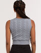FULL TILT Cable Pointelle Womens Vest image number 3