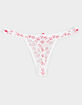 FULL TILT Ribbon Lace Trim Thong image number 2