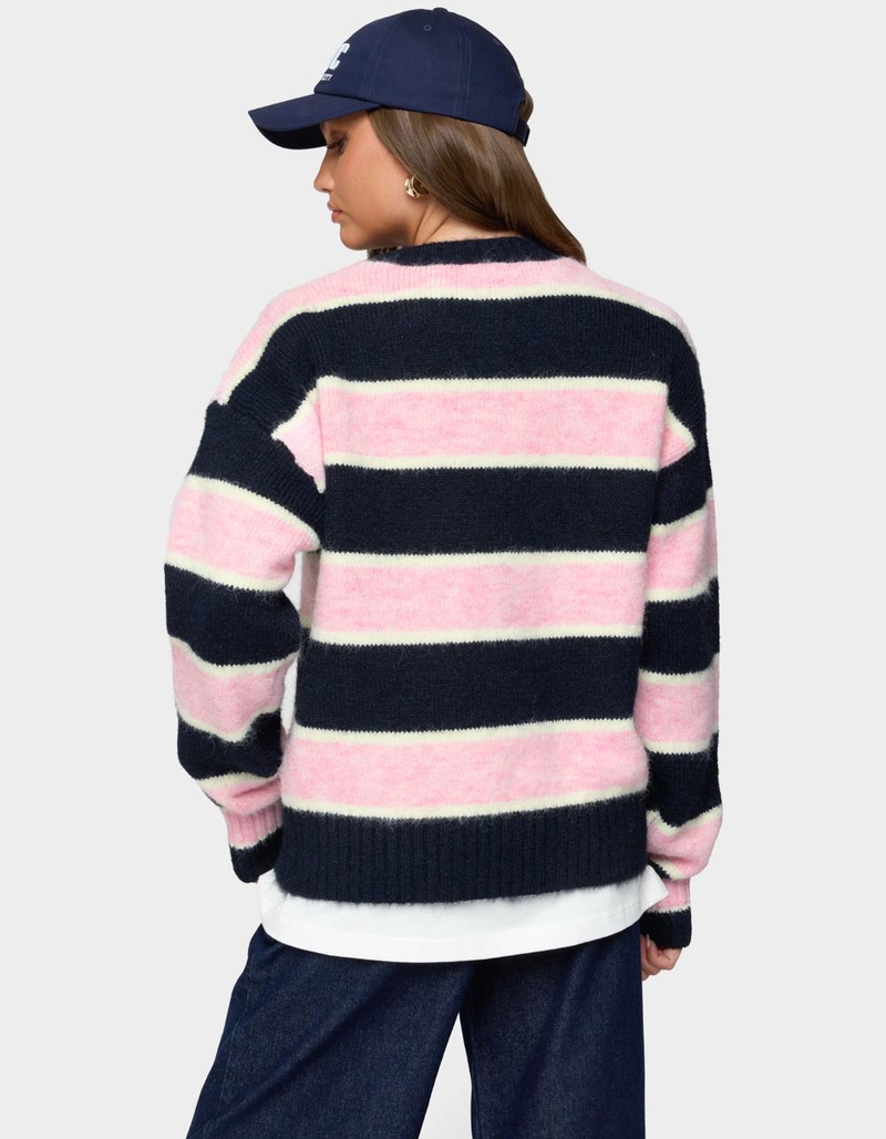 EDIKTED Conrad Striped Knit Sweater image number 2
