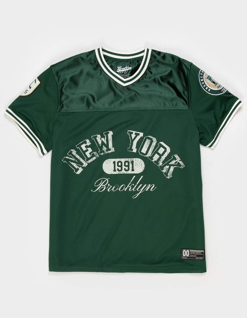 BROOKLYN CLOTH Mens Mesh Football Jersey - DK GREEN | Tillys