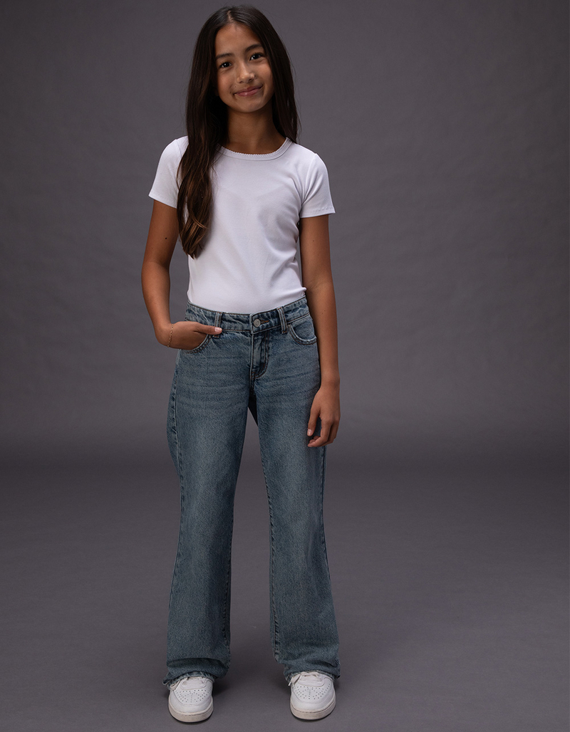 RSQ Girls Low Rise Wide Leg Jeans - MEDIUM WASH | Tillys