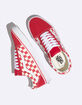 VANS Primary Check Old Skool Racing Red & White Shoes image number 3
