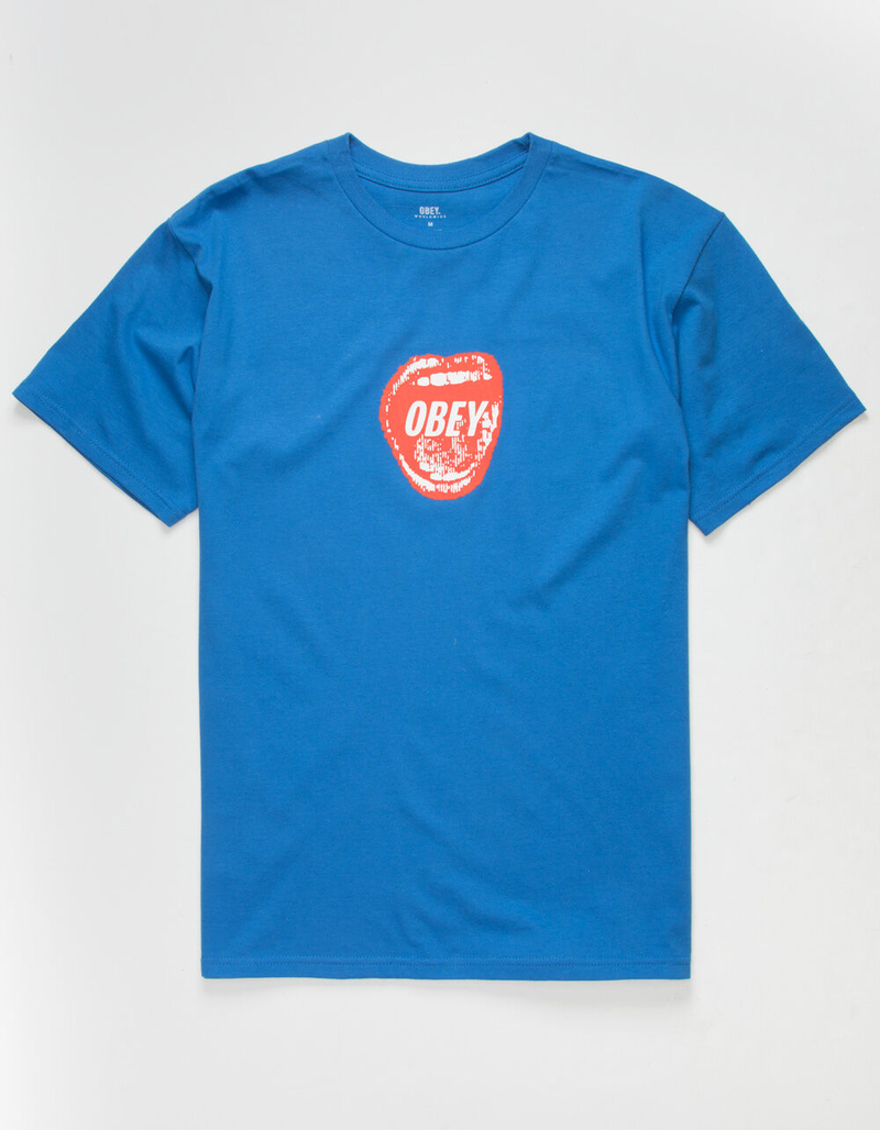OBEY Talk Back Mens Royal T-Shirt image number 0