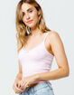 FULL TILT Lace Trim Pink Womens Cami image number 1