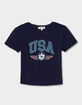 SOCCER USA Wings Womens Baby Tee image number 2
