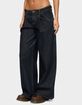 EDIKTED Pleated Low Rise Wide Leg Jeans image number 2