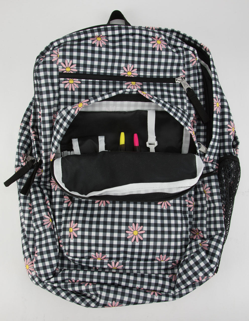 JANSPORT Big Student Gingham Daisy Floral Backpack image number 4