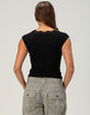 BDG Urban Outfitters Diana Womens Lace Trim Henley Top image number 4