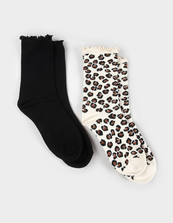 FULL TILT 2 Pack Womens Ruffle Socks Primary Image