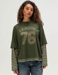 BDG Urban Outfitters League 76 Womens Long Sleeve 2fer Tee image number 1
