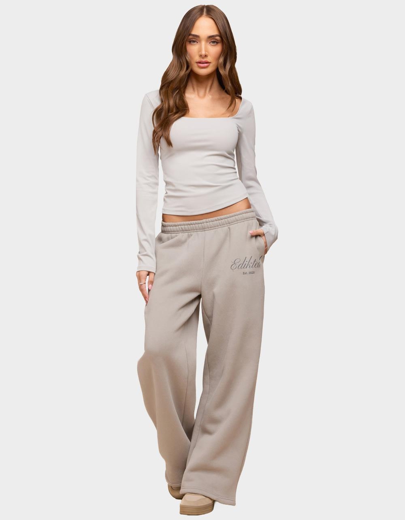 EDIKTED Hayden Square Neck Long Sleeve Top image number 3