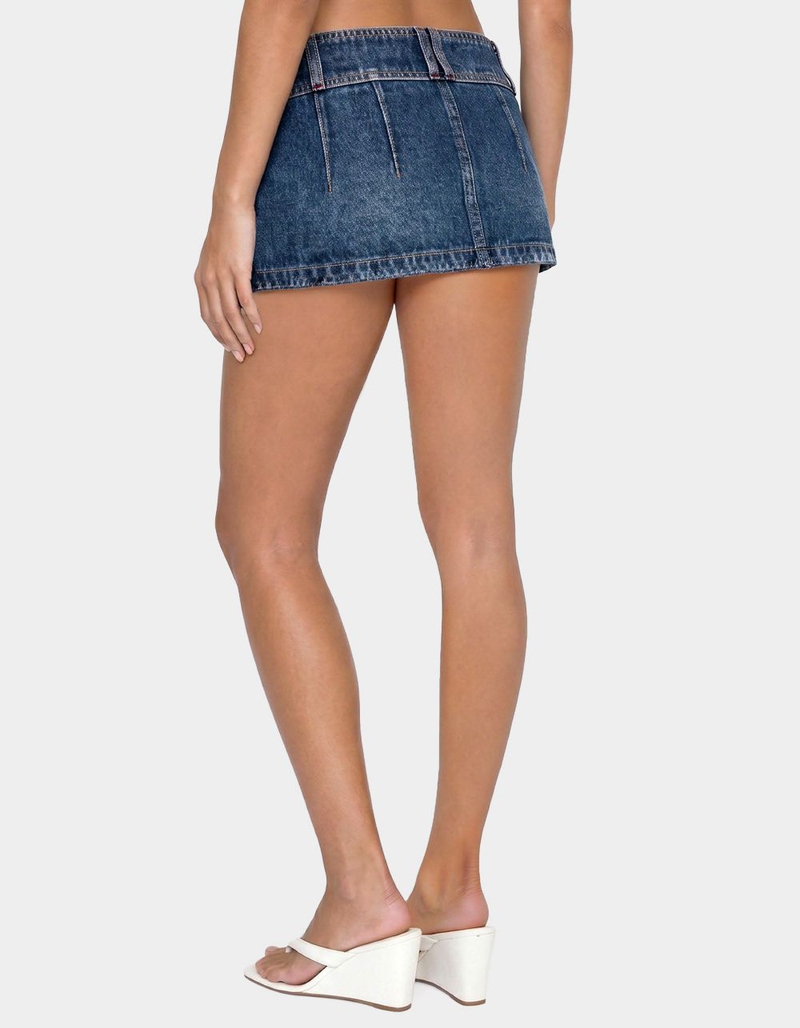 EDIKTED Rae Denim Mini Skort image number 2