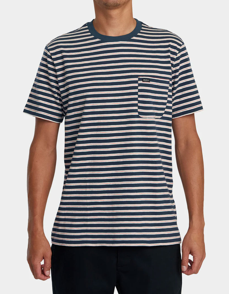 RVCA Magnolia Mens Stripe Pocket Tee image number 0