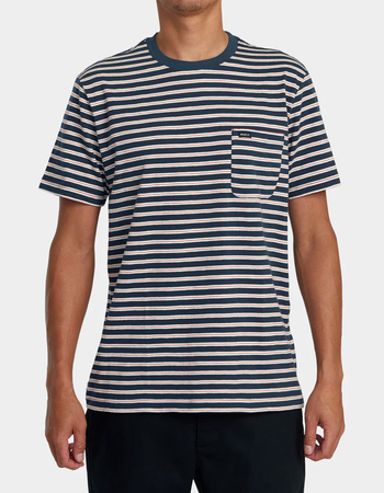 RVCA Magnolia Mens Stripe Pocket Tee Primary Image