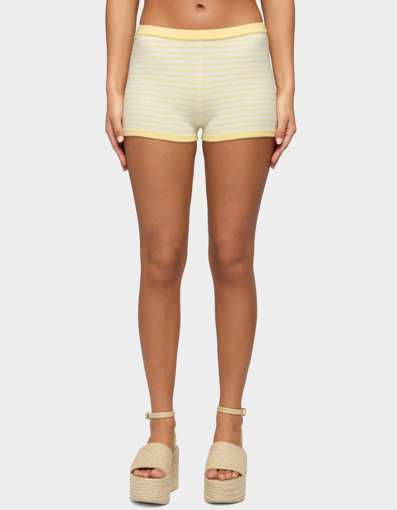 EDIKTED Camil Striped Knit Shorts image number 0