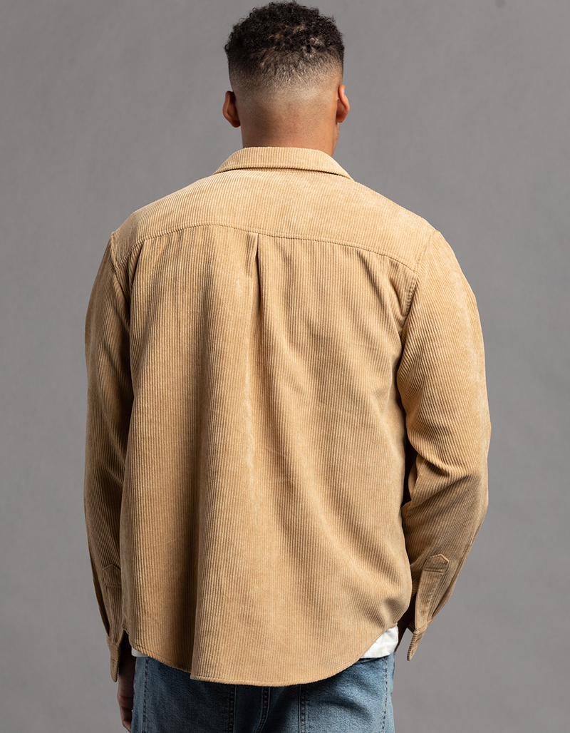 RSQ Mens Oversized Corduroy Button Up Shirt image number 5