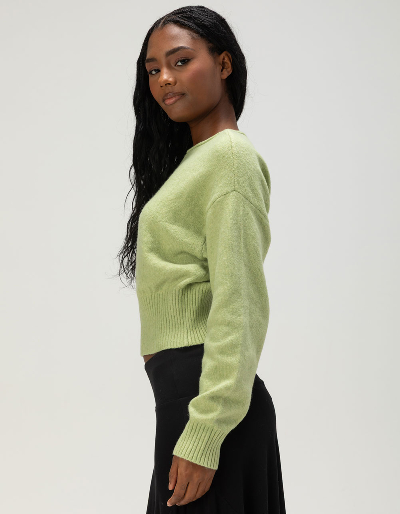 JUST POLLY Womens Banded Bottom Sweater image number 2