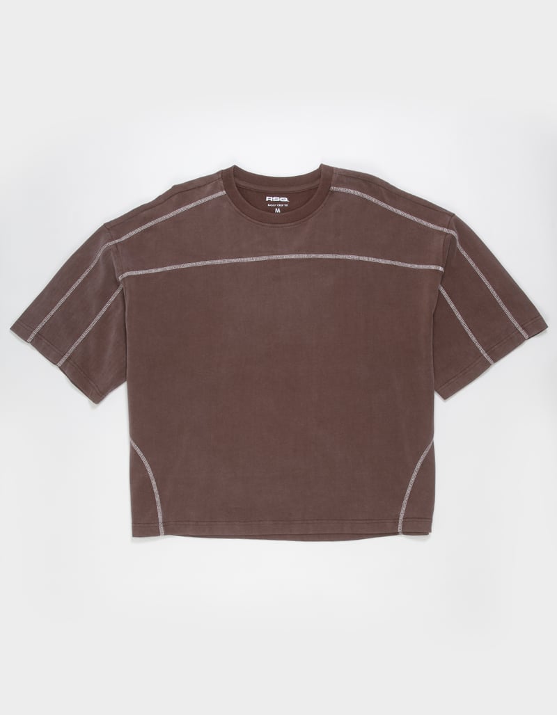 RSQ Mens Seamed Baggy Crop Tee image number 4