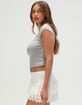 HEART & HIPS Square Neck Cap Sleeve Womens Top image number 3