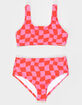 SEAESTA SURF Wavy Checks Girls Bralette Bikini Set image number 2