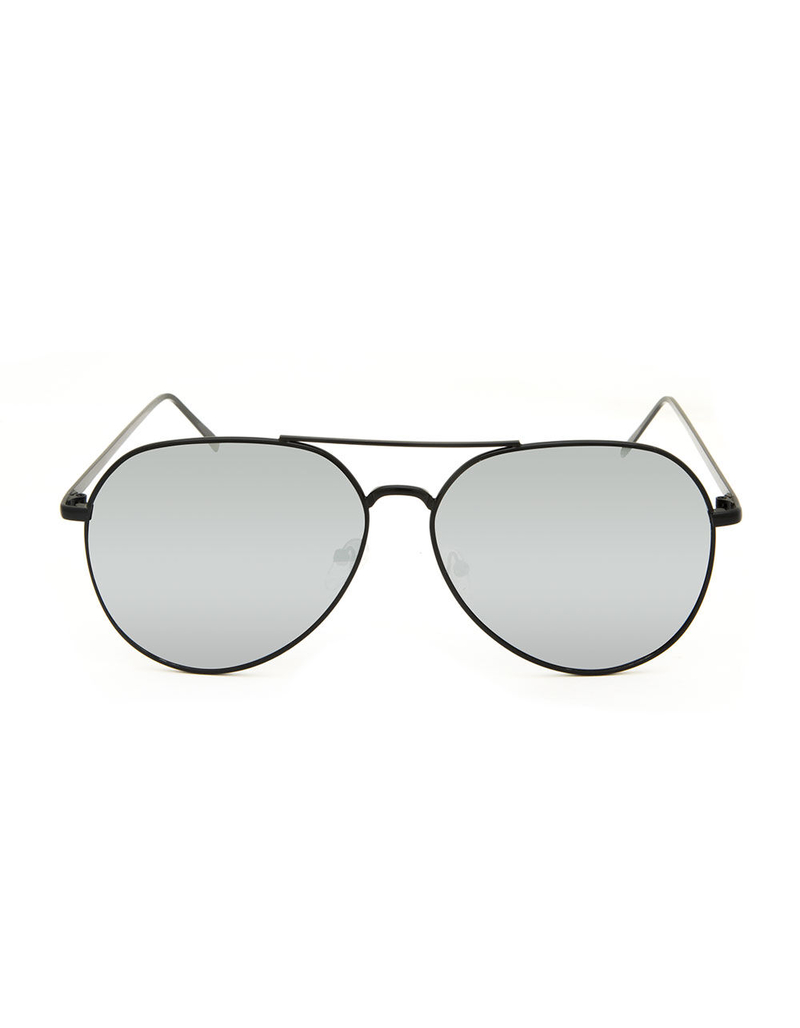 BLUE CROWN Escape Black Aviator Sunglasses image number 1