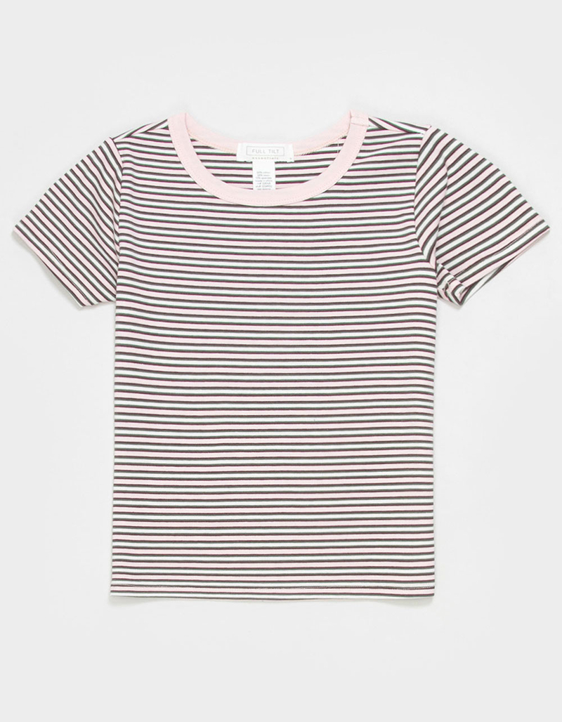 FULL TILT Essentials Girls Stripe Ringer Tee image number 0