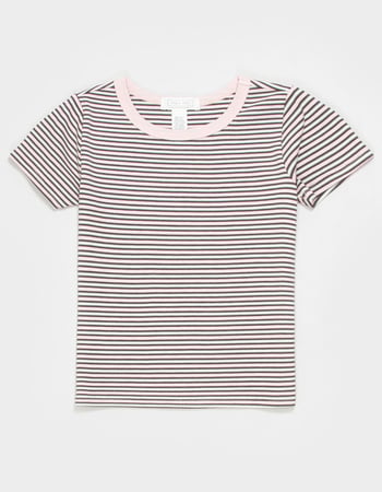 FULL TILT Essentials Girls Stripe Ringer Tee Primary Image