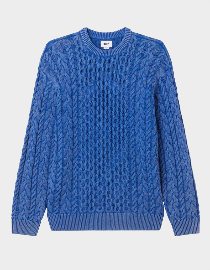 OBEY Faded Wash Mens Sweater image number 1